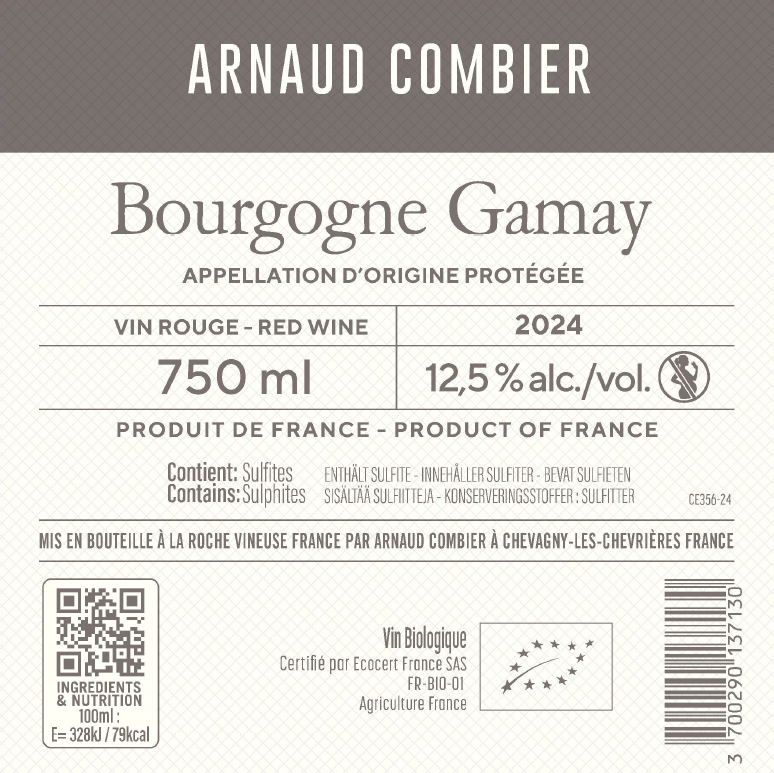 ETIQUETTE PREMIERE GOUTTE ROUGE