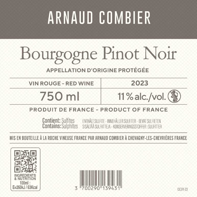 ETIQUETTE PREMIERE GOUTTE ROUGE